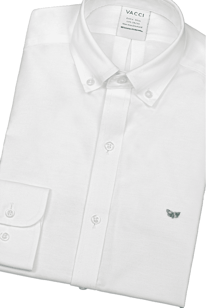 חולצה-לבנה-עם-כפתורים-בצווארון-גזרה-צרה-סמל-ירוק-3_optimized