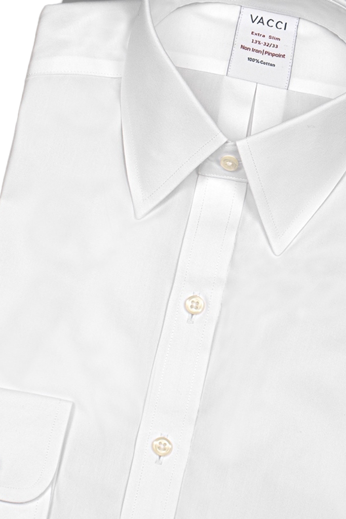 חולצה-מכופתרת-לבנה-שרוול-3233-גזרה-צרה-צווארון-אמריקאי-3