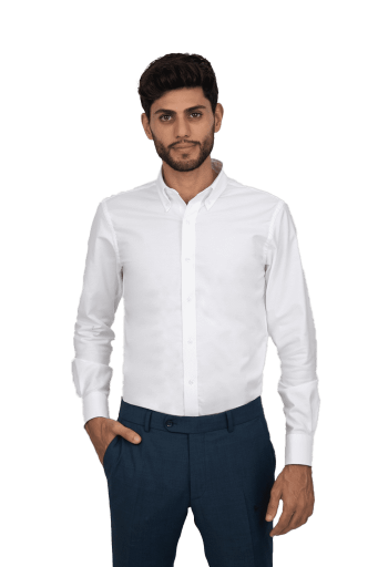 חולצה-לבנה-בד-אוקספורד-גזרה-צרה-עם-כפתורים-בצווארון-_optimized