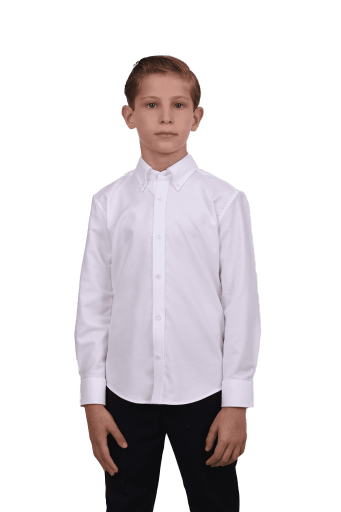חולצת-ילד-לבנה-תווית-צהוב-כפתורים-בצווארון_optimized