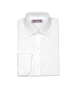 חולצה לבנה תווית סגול גזרה צרה צווארון רגיל - 
