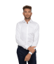 חולצה לבנה בגזרה צרה עם צווארון קלאסי ושרוול ארוך - 
