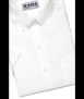 חולצה לבנה לגבר עם כפתורים בצווארון שרוול קצר גזרה רגילה - 