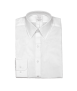 חולצה לבנה גזרה צרה צווארון אמריקאי שרוול רגיל - 