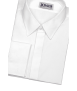 חולצה לבנה צווארון אמריקאי שרוול חפתים גזרה צרה - 