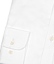 חולצה לבנה צווארון אמריקאי שרוול שורט 32/33 גזרה צרה - 