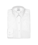 חולצה עם צווארון אמריקאי גזרה צרה בצבע לבן - 
