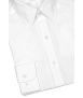 חולצה עם צווארון אמריקאי גזרה צרה בצבע לבן - 