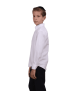 חולצת ילד לבנה כפתורים בצווארון - 
