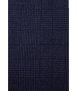 מעיל צמר משובץ כחול שחור-  צווארון סיני - שורט - 